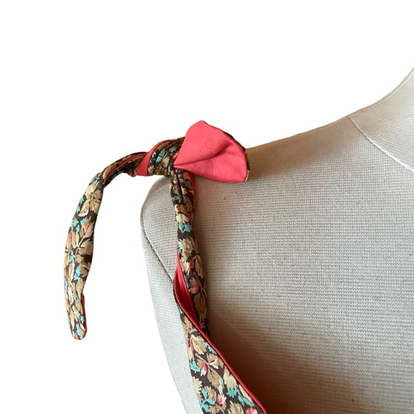 1950s Cotton Blend, Shoulder Tie, Fit & Flare Sundress - Picture 3 of 6